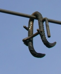 Part of the contraption to pull down power lines construted by situationalist sociology students, according to French police.