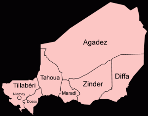 Niger_Regions_named Regions of Niger